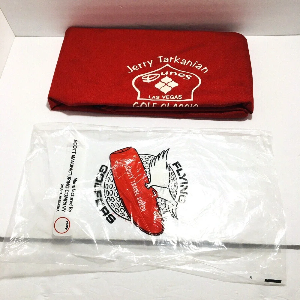 Vtg NEW 80s Dunes Las Vegas Golf Classic Scott Travel Cover Bag Jerry Tarkanian